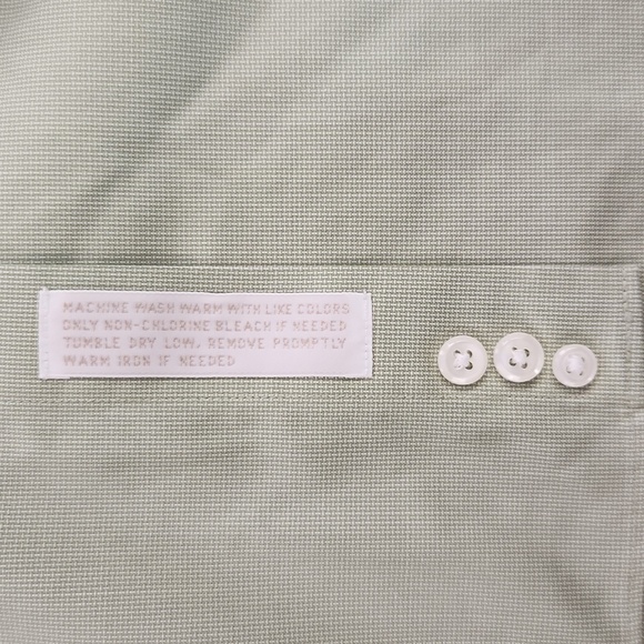 NORDSTROM Smartcare Wrinkle Free Green Button-Up Dress Shirt - Picture 7 of 7